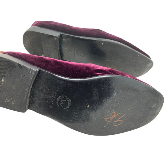 Cesar Walks men red velvet slip on loafers size 9 - Picture 2 of 10